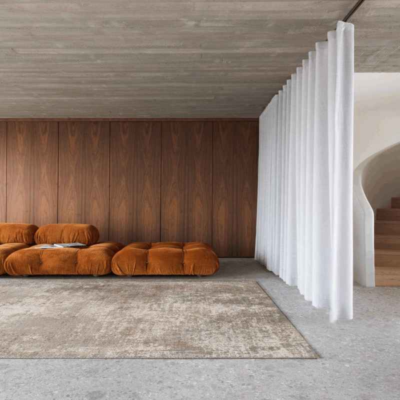 Ziba 52112 QP110 Modern Abstract Wool Rugs in Grey