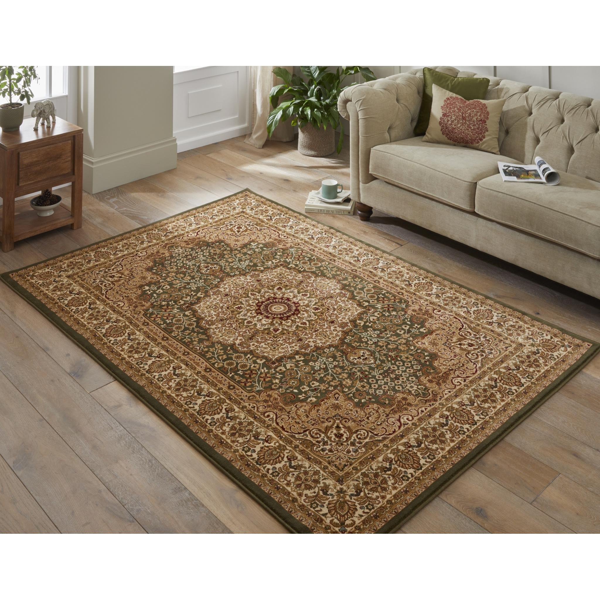Grand Heritage GH101 Traditional Oriental Medallion 1 Million Point Quality Classic Rug in Green Medium 120x170 cm (4'x5'6")