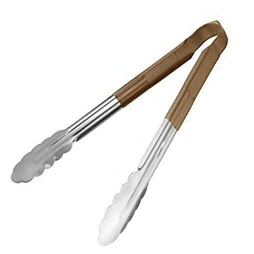 Brown Vinyl Coated Colour Code Tongs 29.5cm