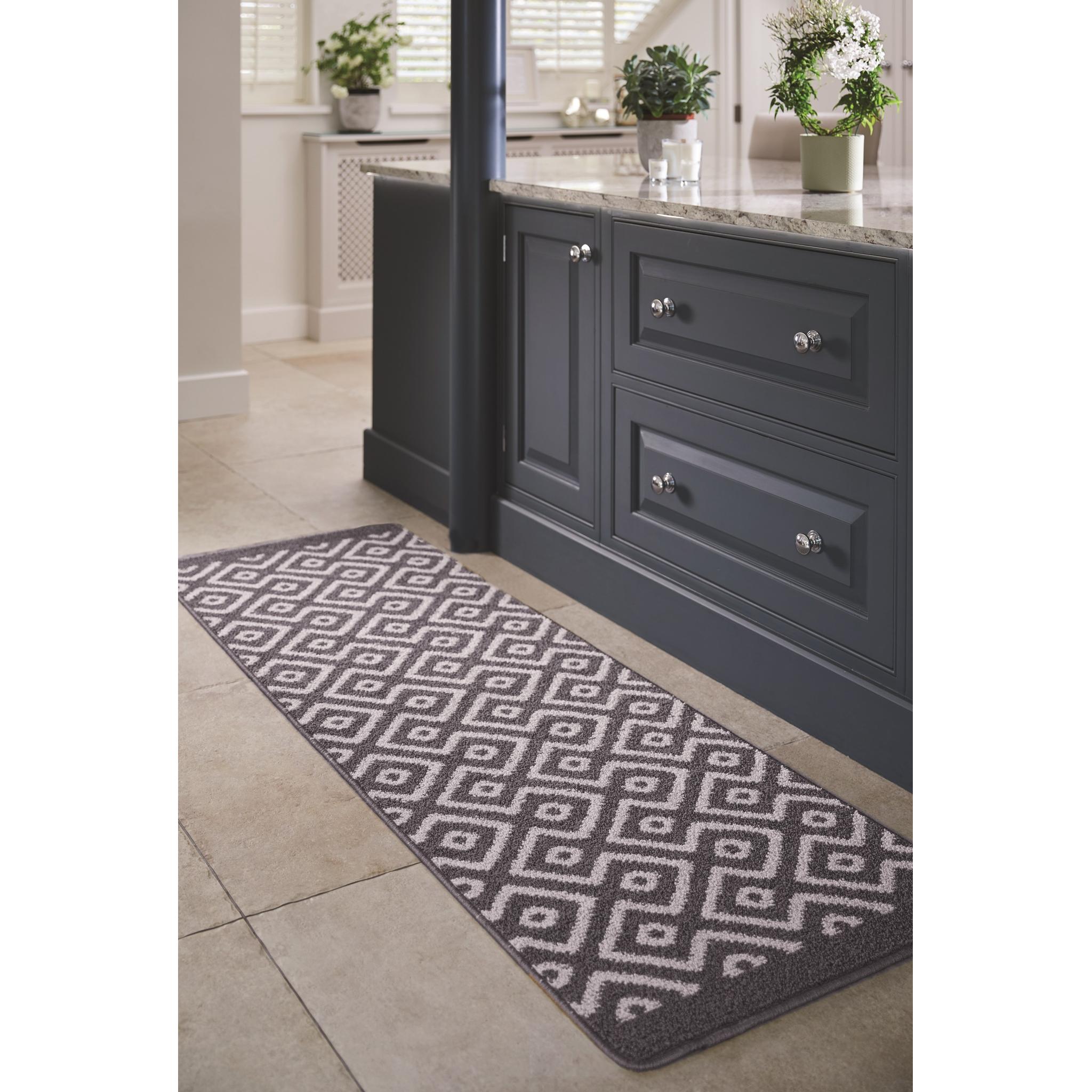 My Mat Washable My Stain Resistant Cosy Navy Non-Slip Rug Hall Runner Runner 67x150 cm (2'3"x5')