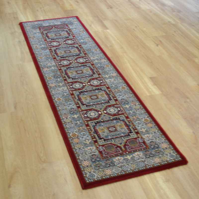 Da Vinci Traditional Medallion 57147 1454 Runner Rugs in Red