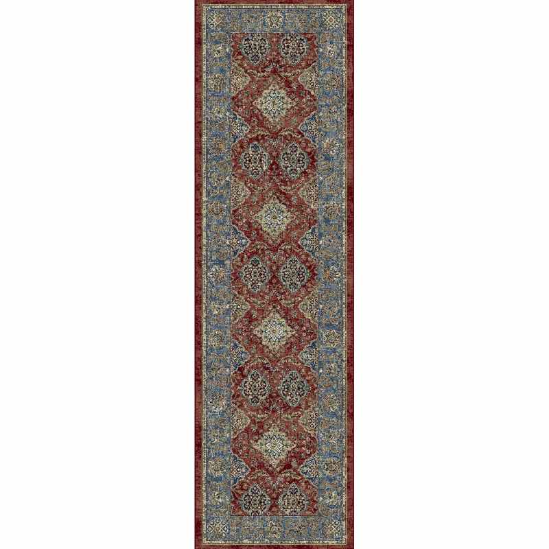 Da Vinci Traditional Medallion 57163 1454 Runner Rugs in Red