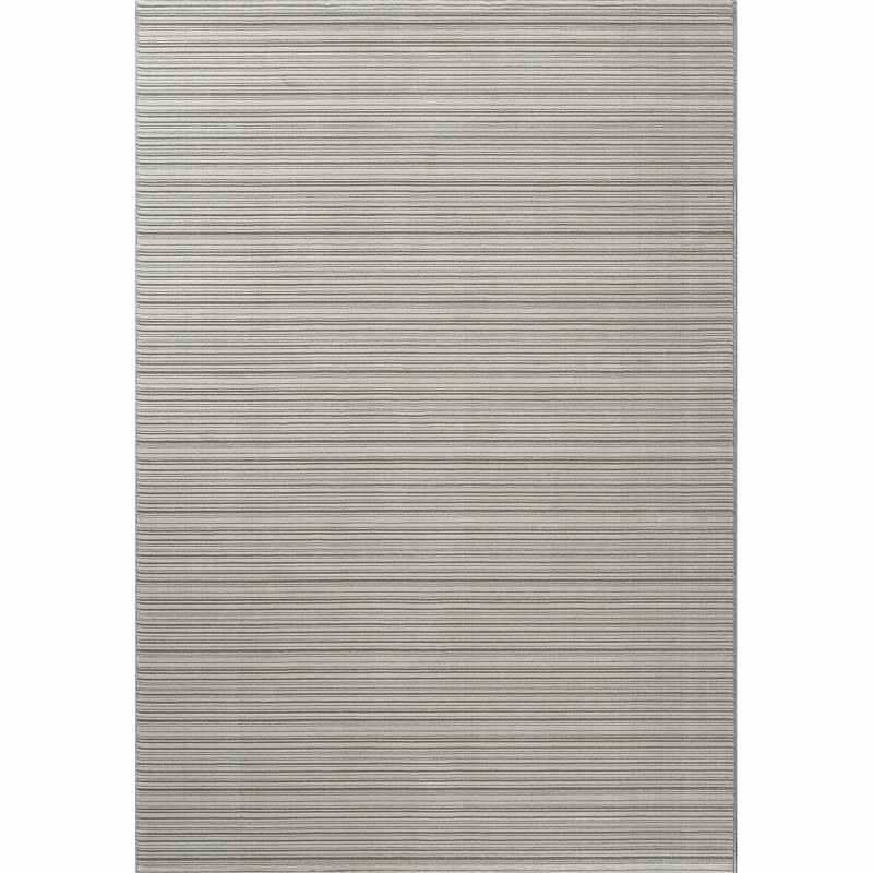 Oslo 59012 6565 Carved Textured Striped Rugs in Cream