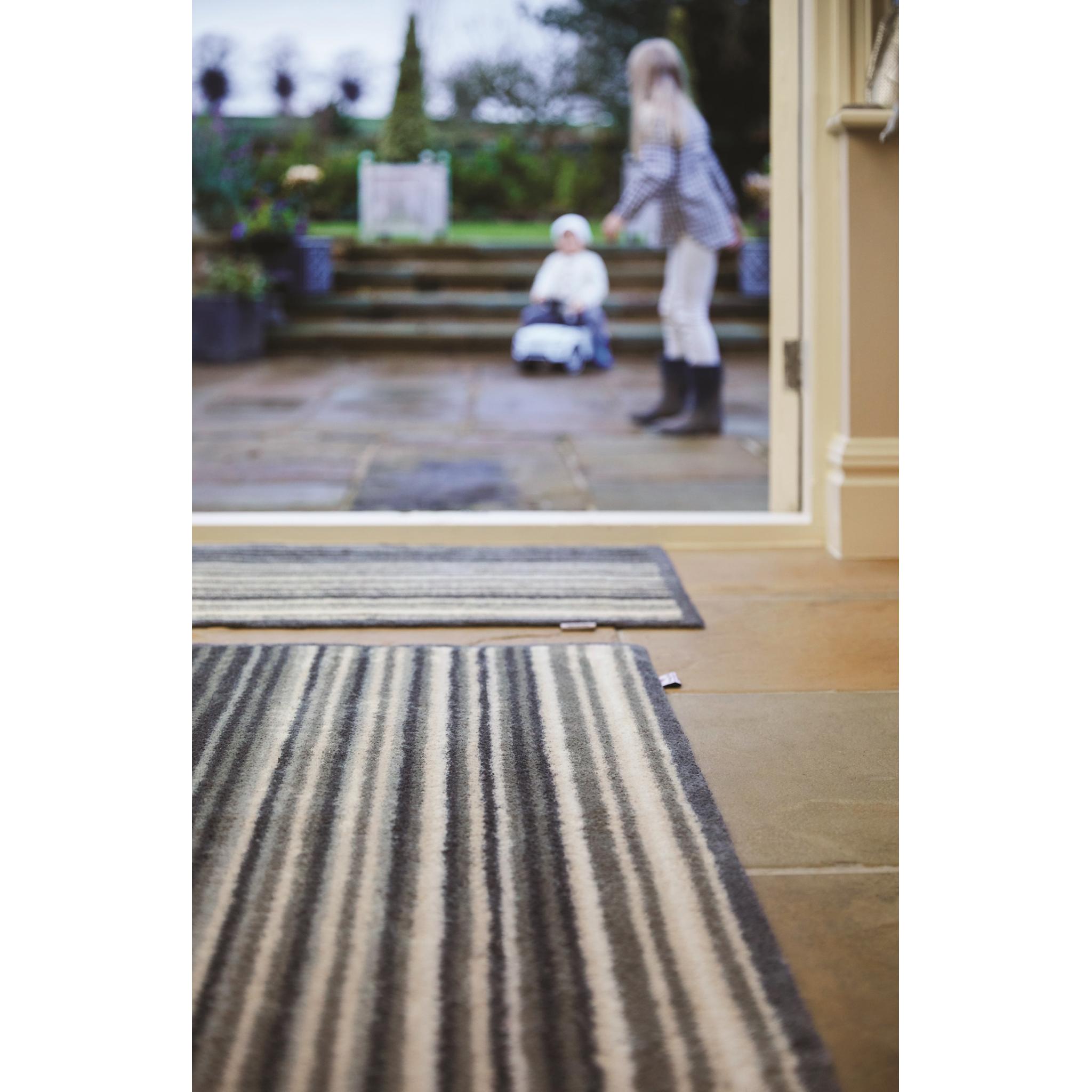 Hug Rug Contemporary Washable Door Mat Barrier Runner Floor Mat Stripe 82 65x85 cm (2'1''x2'9'')