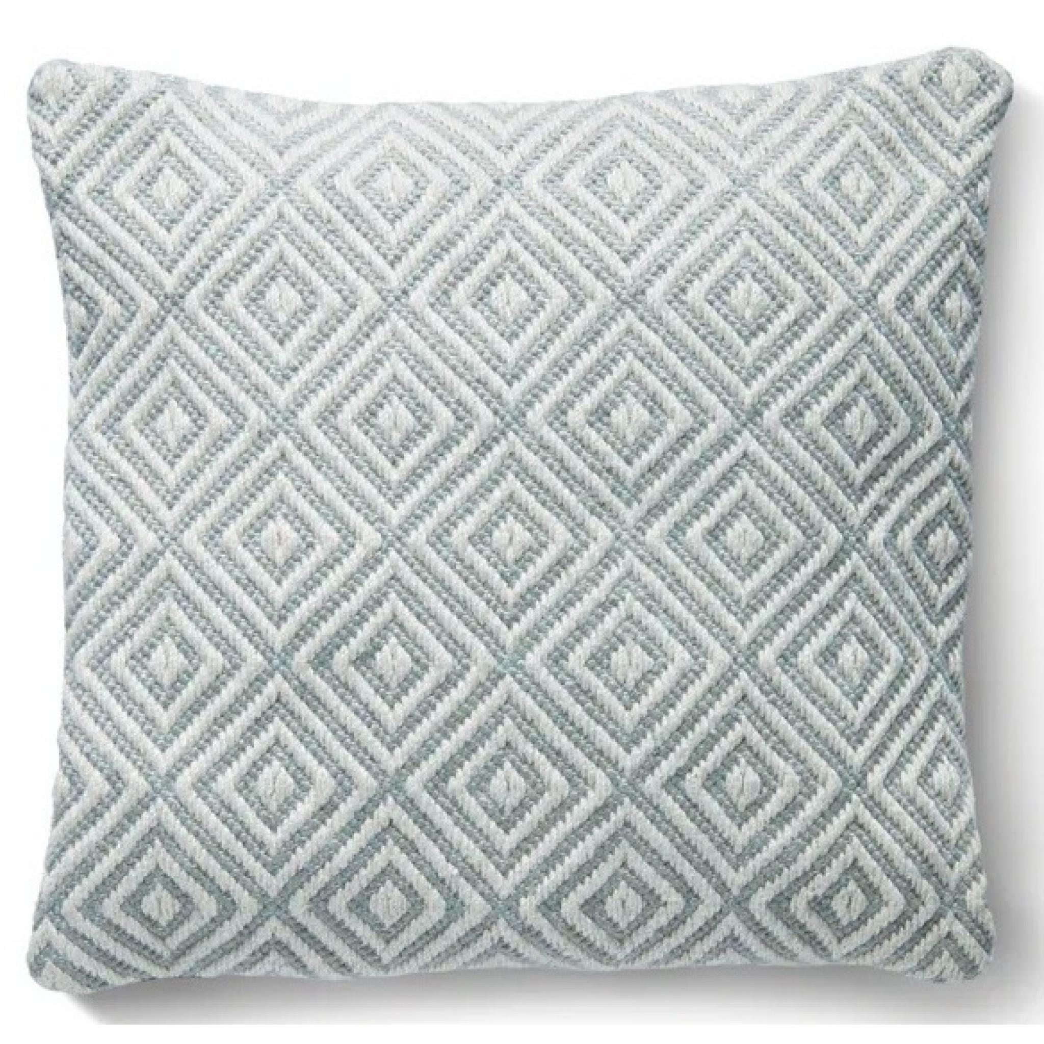 Hug Rug Woven Diamond Cushions in 45x45 cm Sky Grey