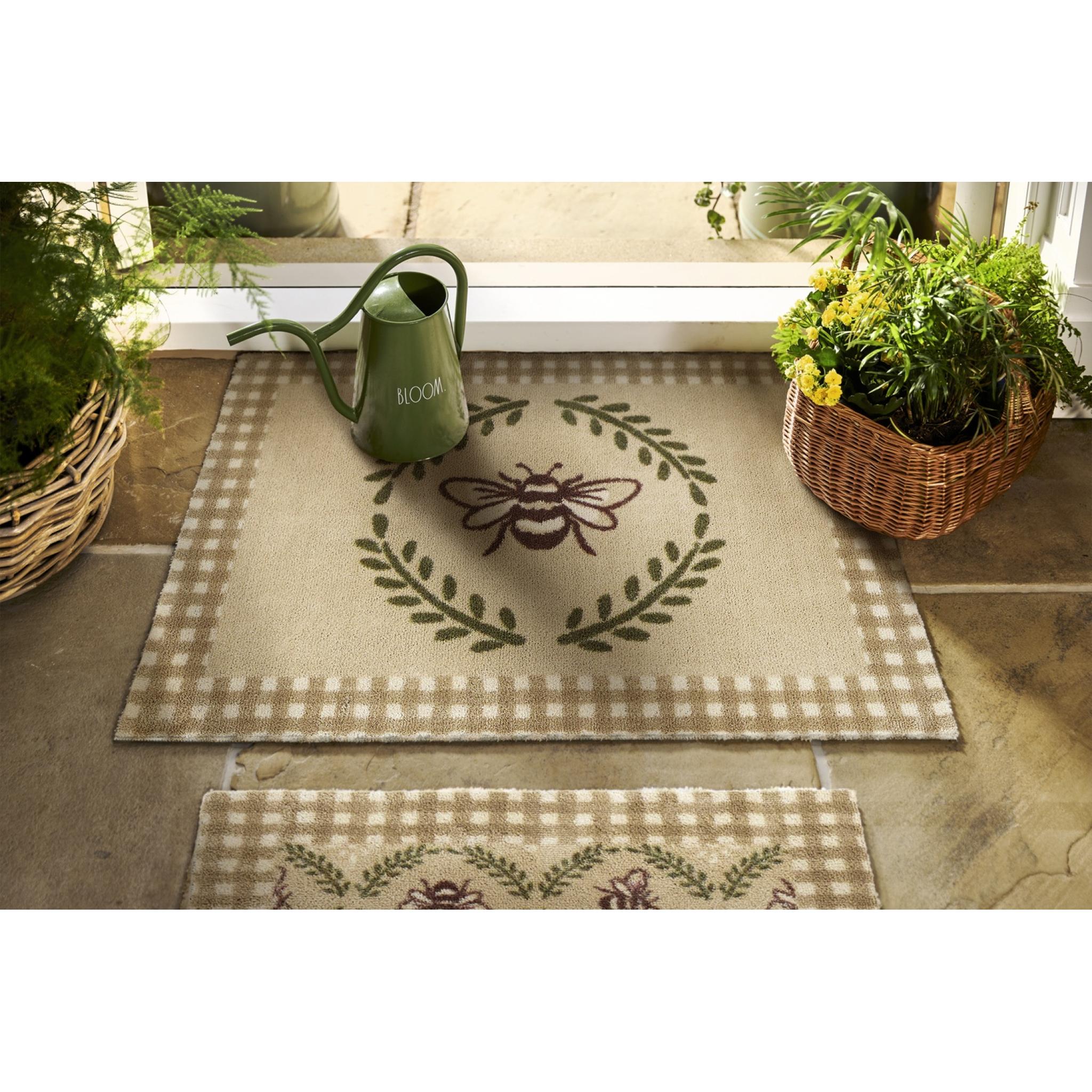 Hug Rug Beehive Beige Doormat Soft Entryway Rug or Entry Hall Runner 65x85 cm (2'1"x2'9")