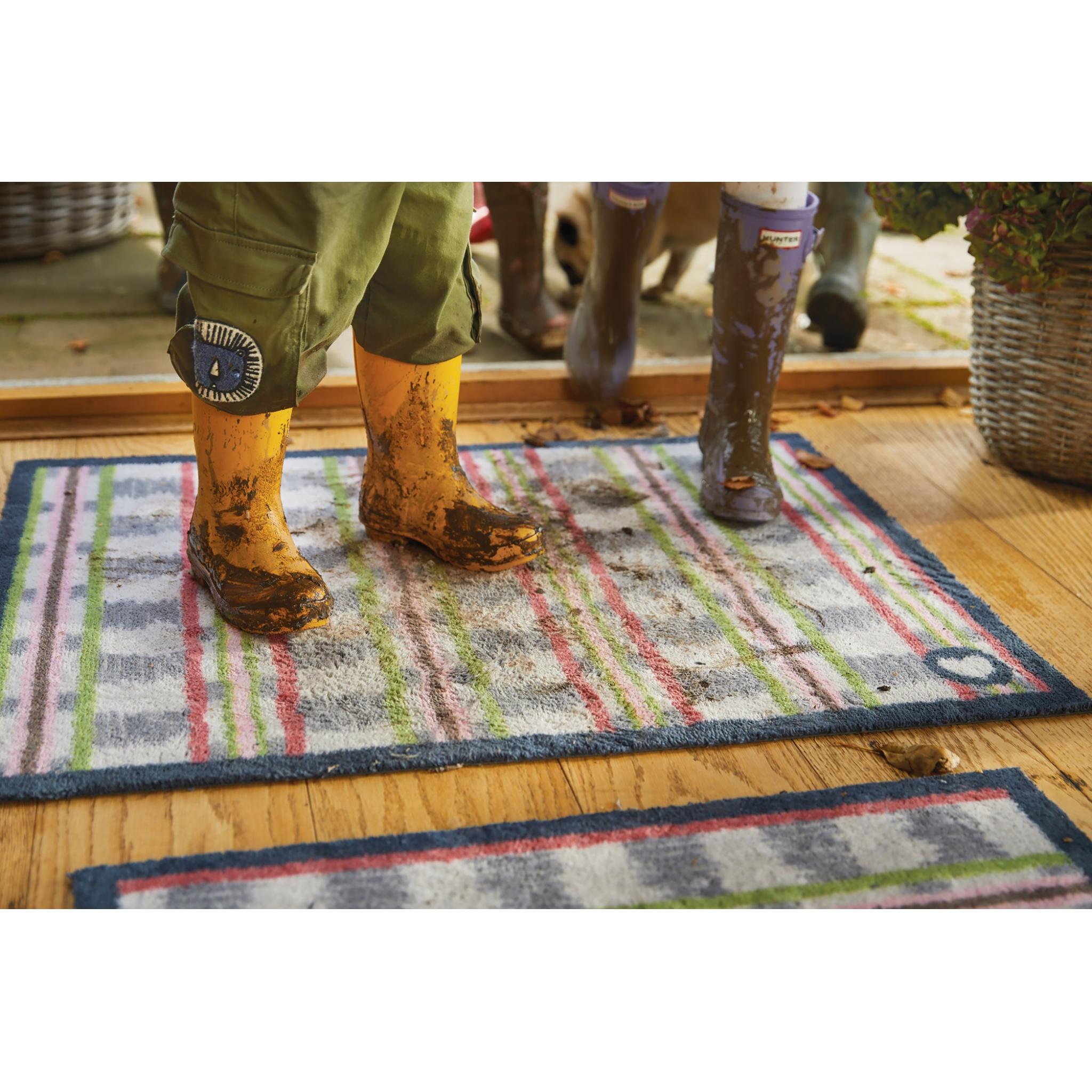 Hug Rug Designer 20 Multi Grey Mat Home Entrance Kitchen Hallway Runner Non-Slip Rug 65x85 cm (2'1"x2'9")