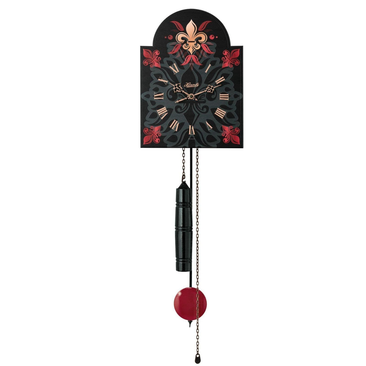 Hermle - Devon Black Mechanical Wall Clock - Strike on Hour