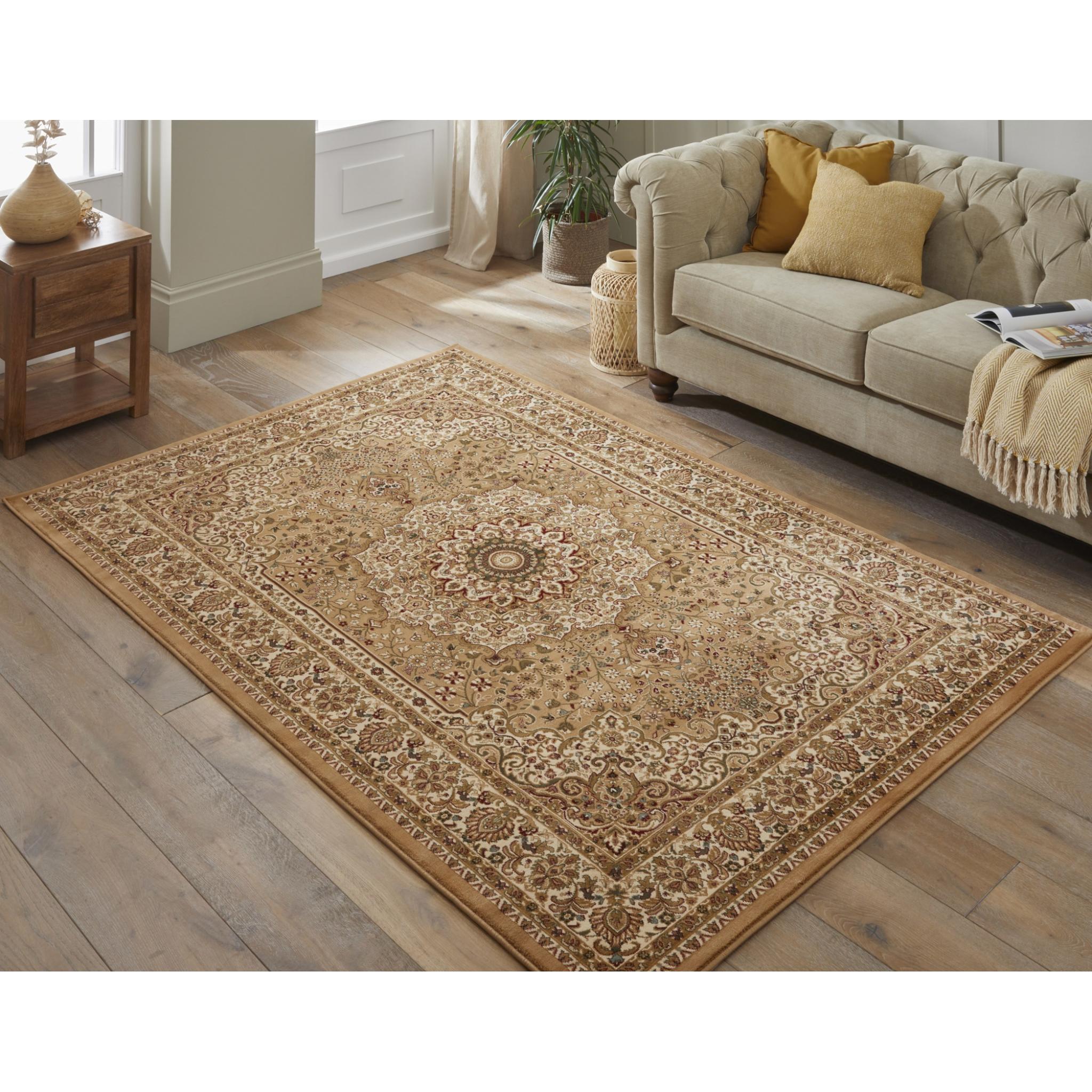 Grand Heritage GH101 Traditional Oriental Medallion 1 Million Point Quality Classic Rug in Beige Cream Medium 120x170 cm (4'x5'6")