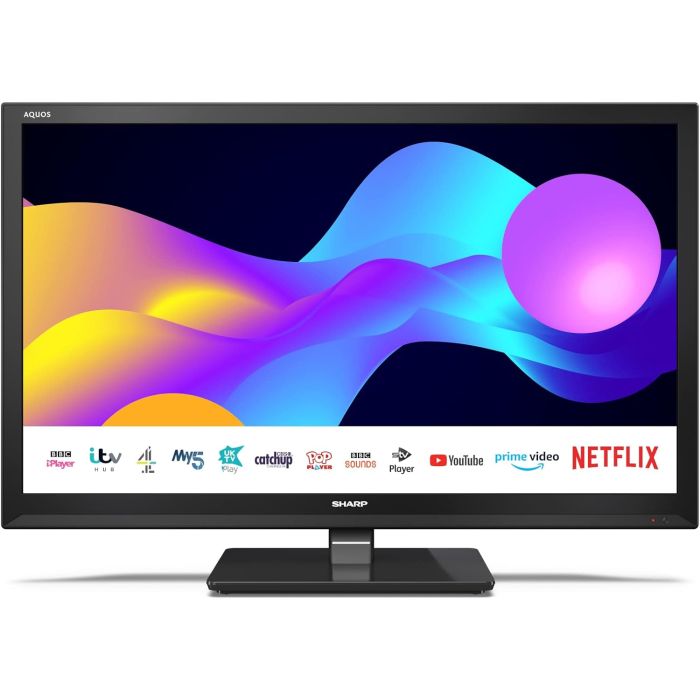 Sharp 1T-C24EE3KC2FB 24 Inch LED TV Smart HD Ready Freeview Play Black