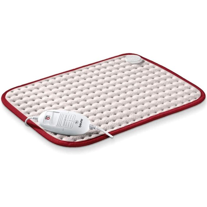 Beurer HK-SE Comfort Electric Heat Pad 3 Temperature Settings Red Trim Design