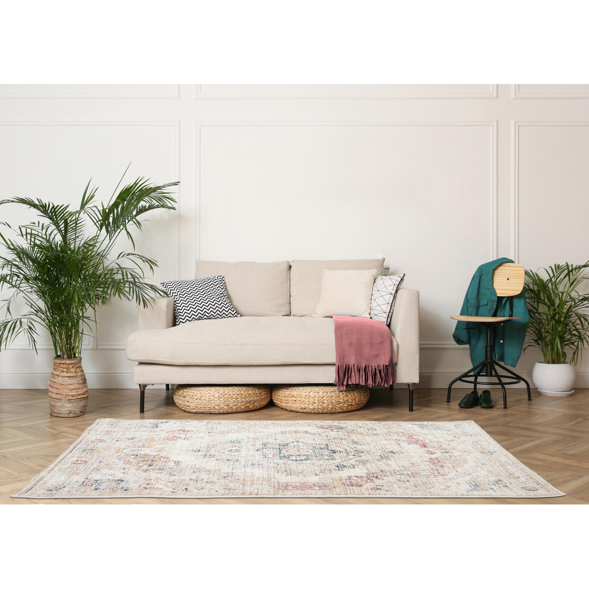 Nova Loki Red Modern Traditional Rug Medium 120x170 cm (4'x5'6")