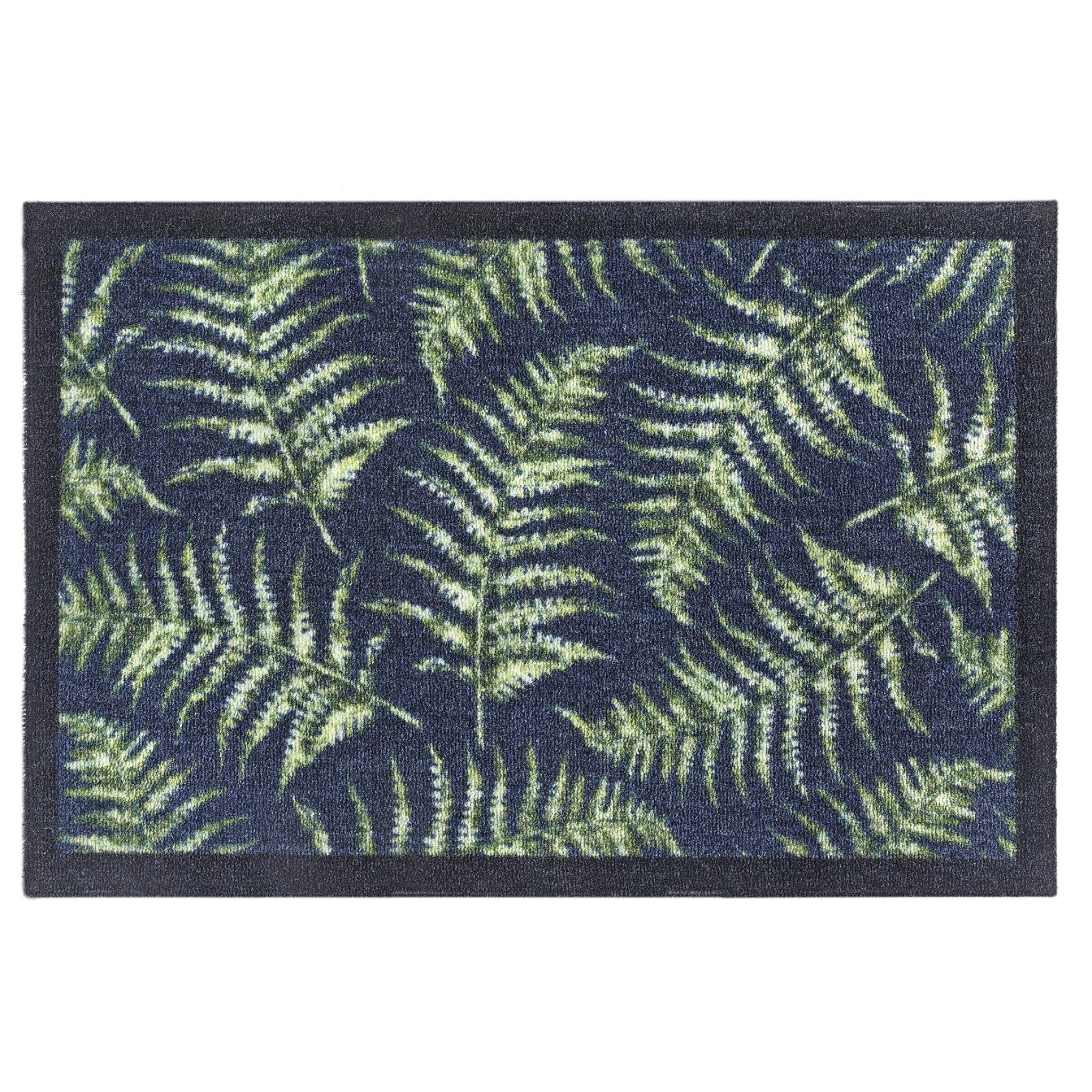 My Mat Nylon Indoor Pattern Botanical My Fern Leaves Washable Non-Slip Entrance Rug or Runner Small 50 x 75 cm (2'x2'5")
