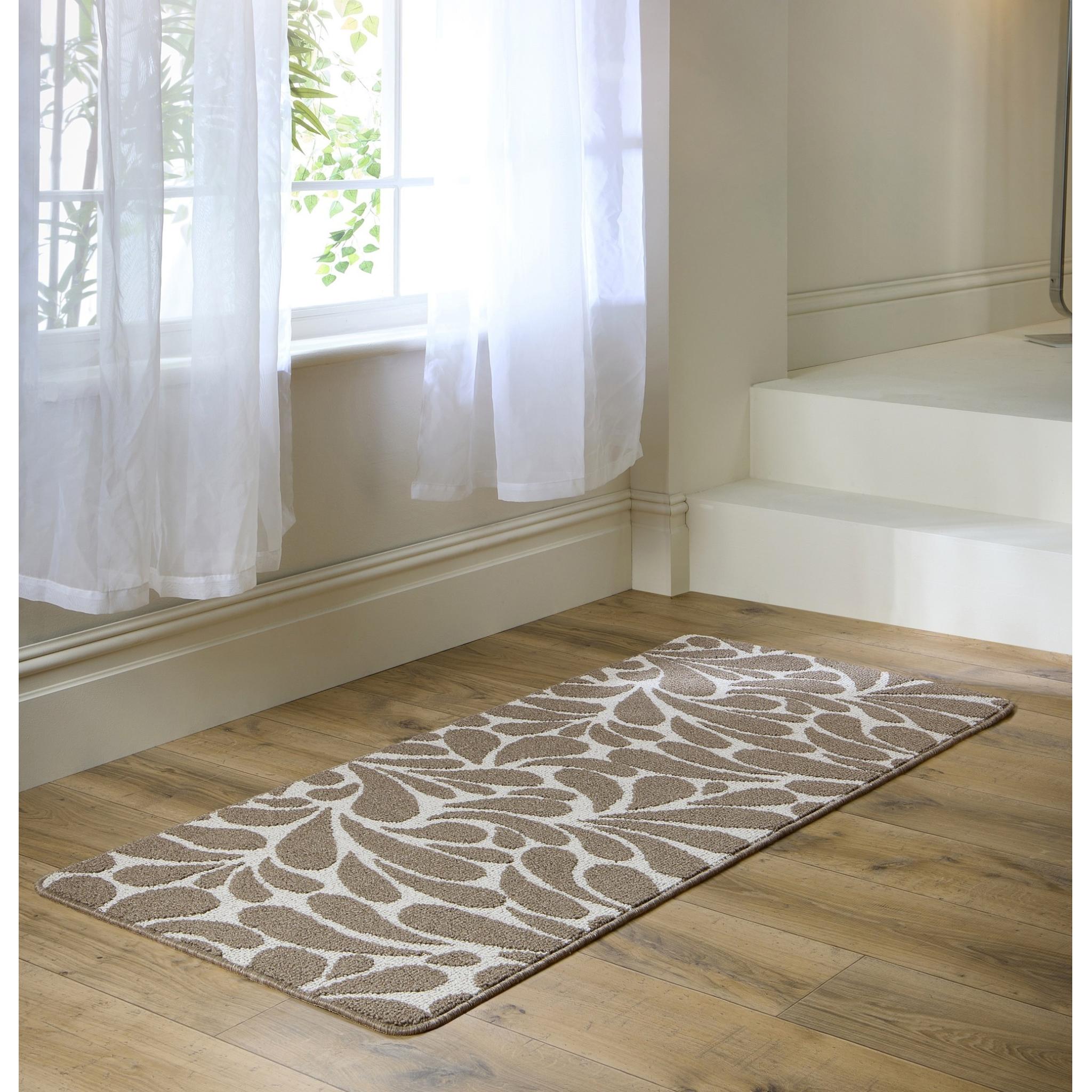 My Mat Sculptured Washable Patterened Rain Drop Mink Non-Slip Floor Mat Home Entrance Hall Rug Runner 67x150 cm (2'3"x5')