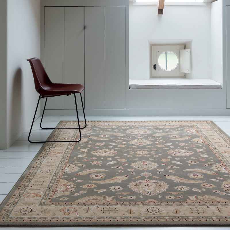 Noble Art Traditional Bordered Rugs 65124 490 in Green