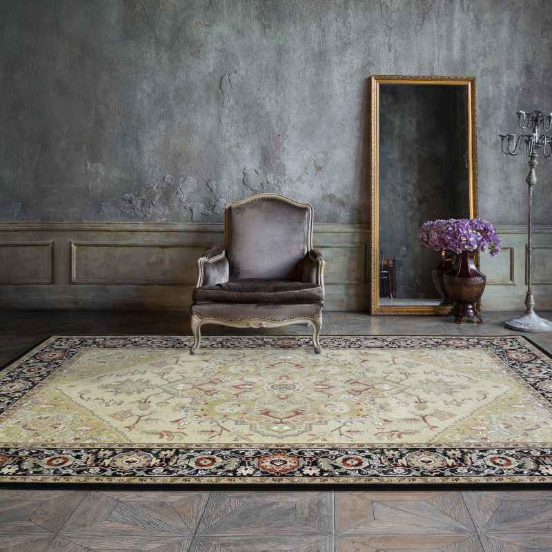 Noble Art Rugs 65140 190 in Beige and Black