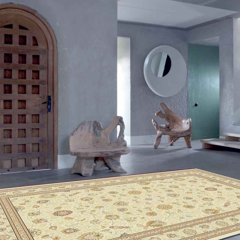 Noble Art Traditional Bordered Rugs 6529 190 in Cream