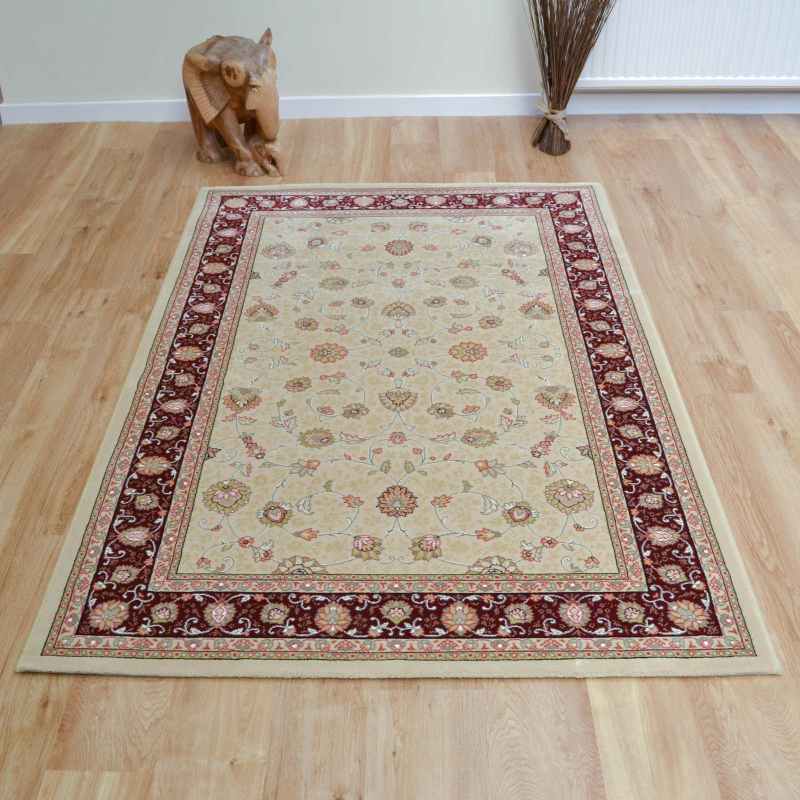 Noble Art Traditional Bordered Rugs 6529 191 in Cream Red