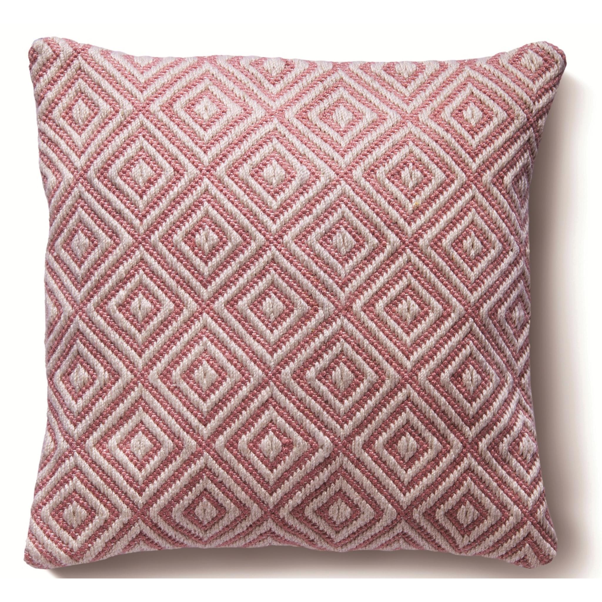 Hug Rug Woven Diamond Cushions in 45x45 cm Coral Pink