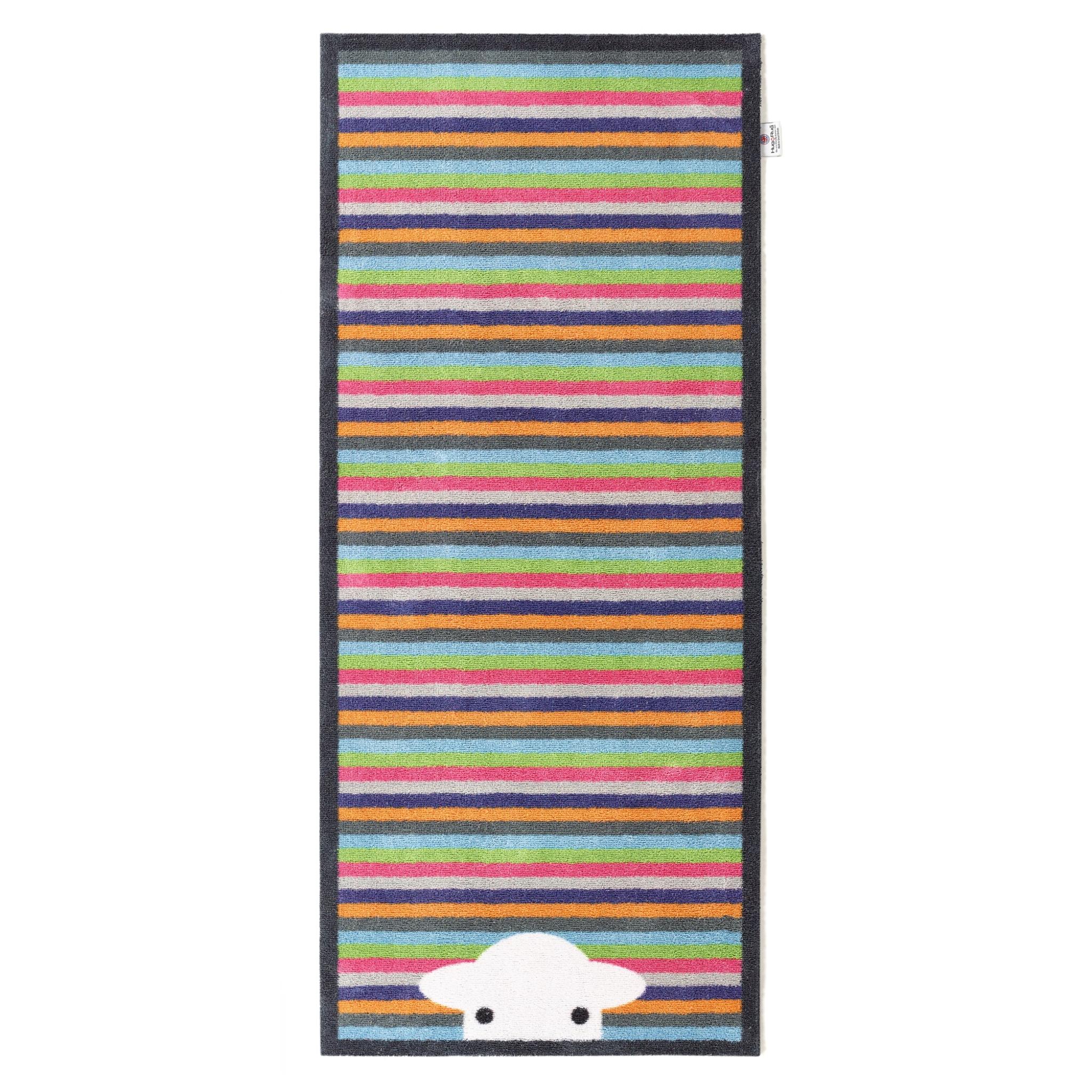 Hug Rug Peep Stripe Herdy Multi Mat Home Entrance Kitchen Hallway Runner Non-Slip Rug Runner 65x150 cm (2'1"x4'11")