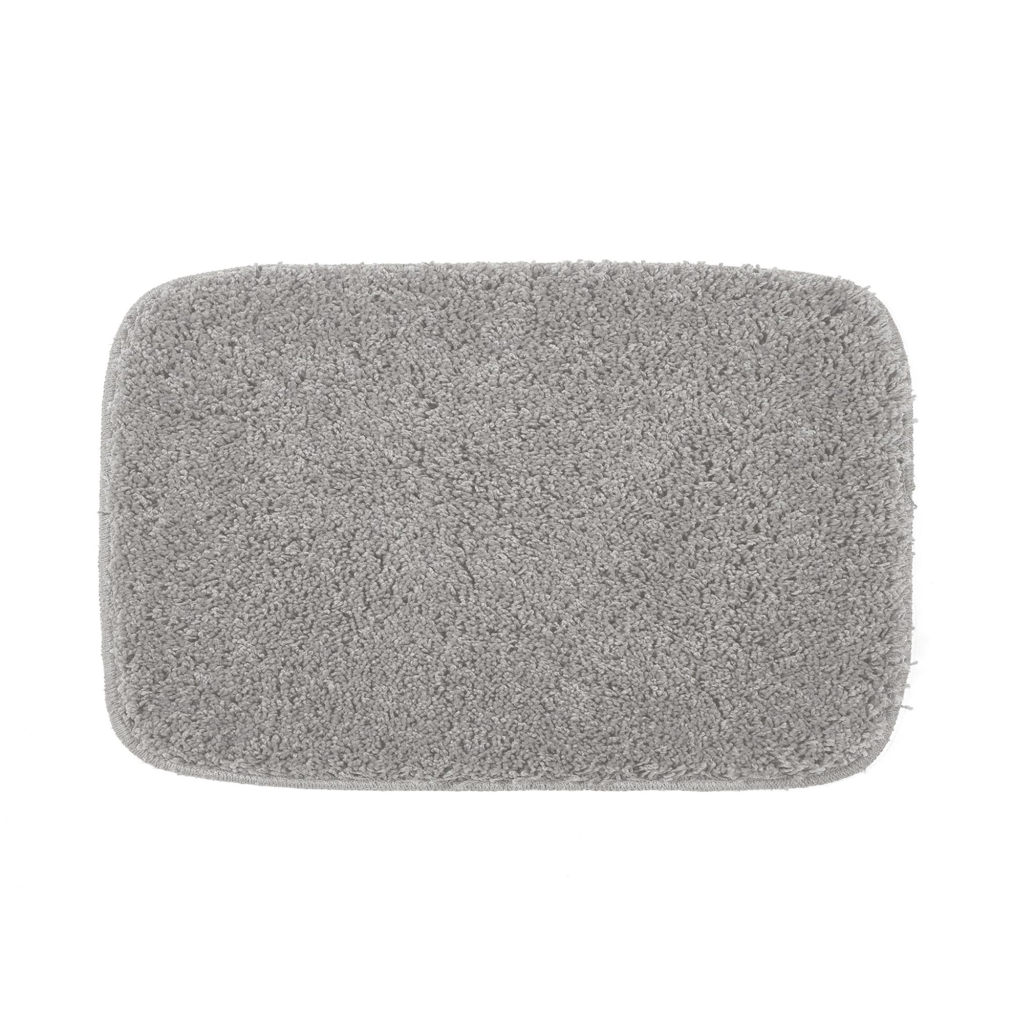 Buddy Bath Washable Shaggy Mats Non-Slip Rug in Ghost Grey Runner 50x130