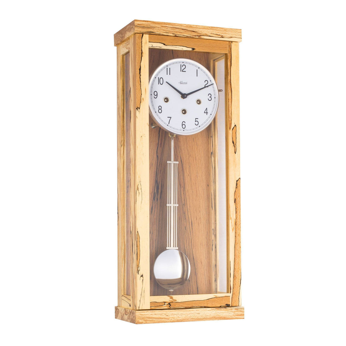 Hermle Lancaster Mechanical Regulator Wall Clock - Spruce Honey - Westminster Chime