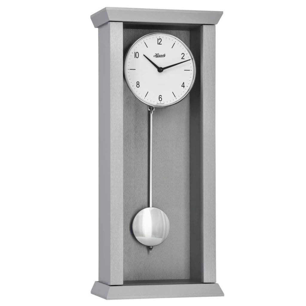 Hermle Cotswold Quartz Pendulum Wall Clock in Light Grey