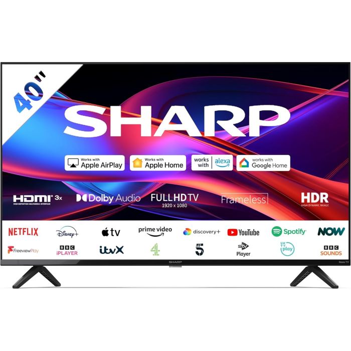 Sharp 2T-C40GD2225K 40" Roku Smart TV Full HD Frameless LED Dolby Audio Black