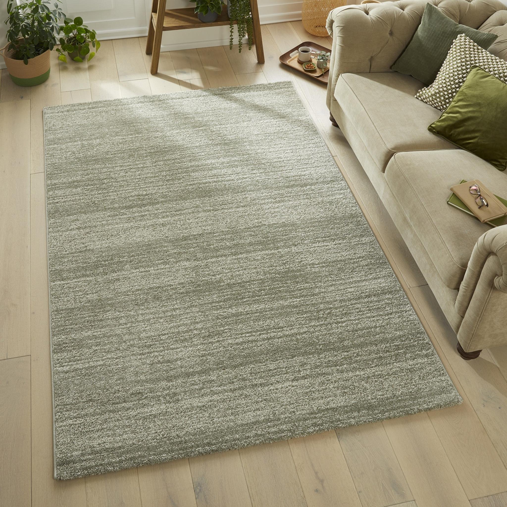 Somerset SOM101 Modern Abstract Sage Green Rug Medium 120x170 cm (4'x5'6")