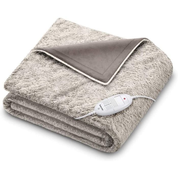 Beurer HD75 Cosy Nordic Electric Throw for Sofa and Bed Soft Fleece Fibres