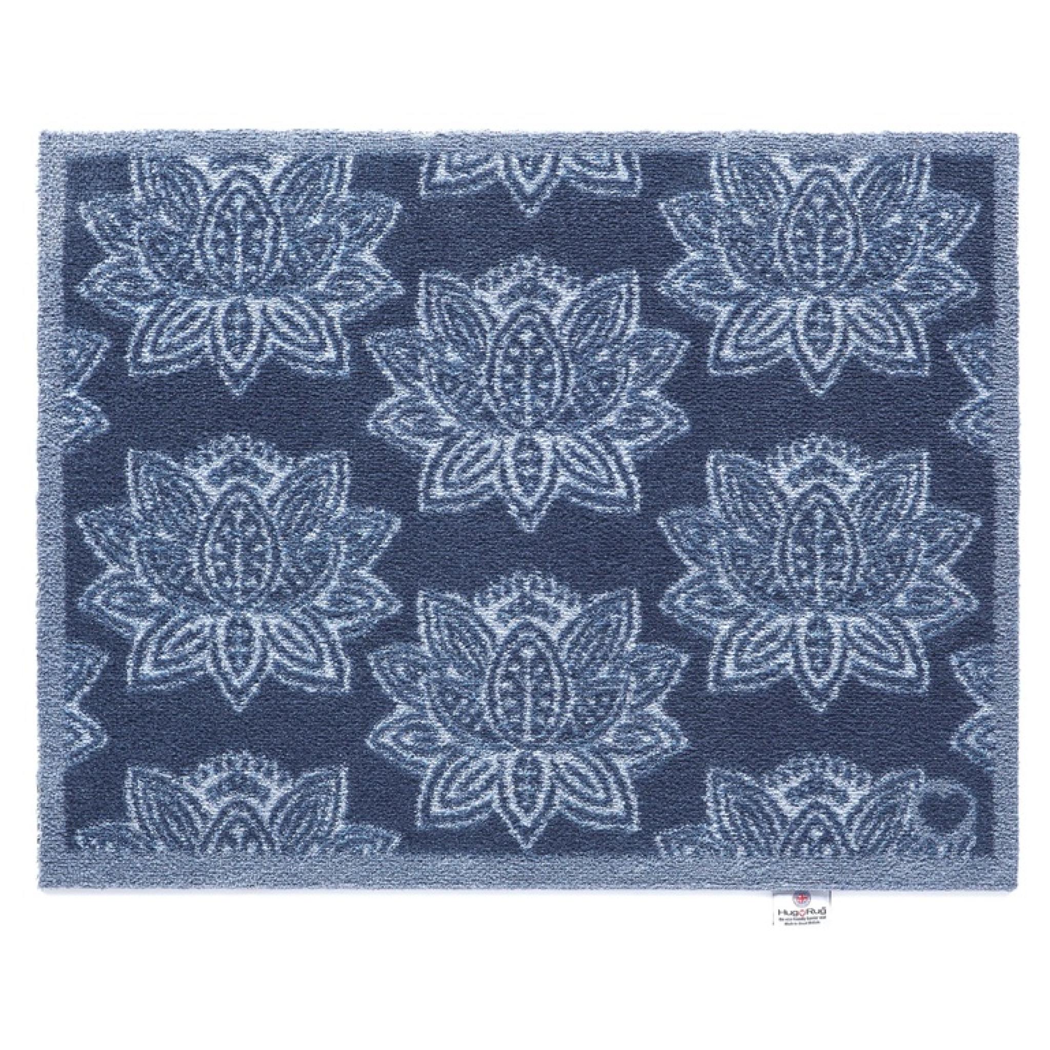 Hug Rug Woodblock 1 Soft Blue Home Entryway Doormat Hallway Rug 65x85 cm (2'1"x2'9")