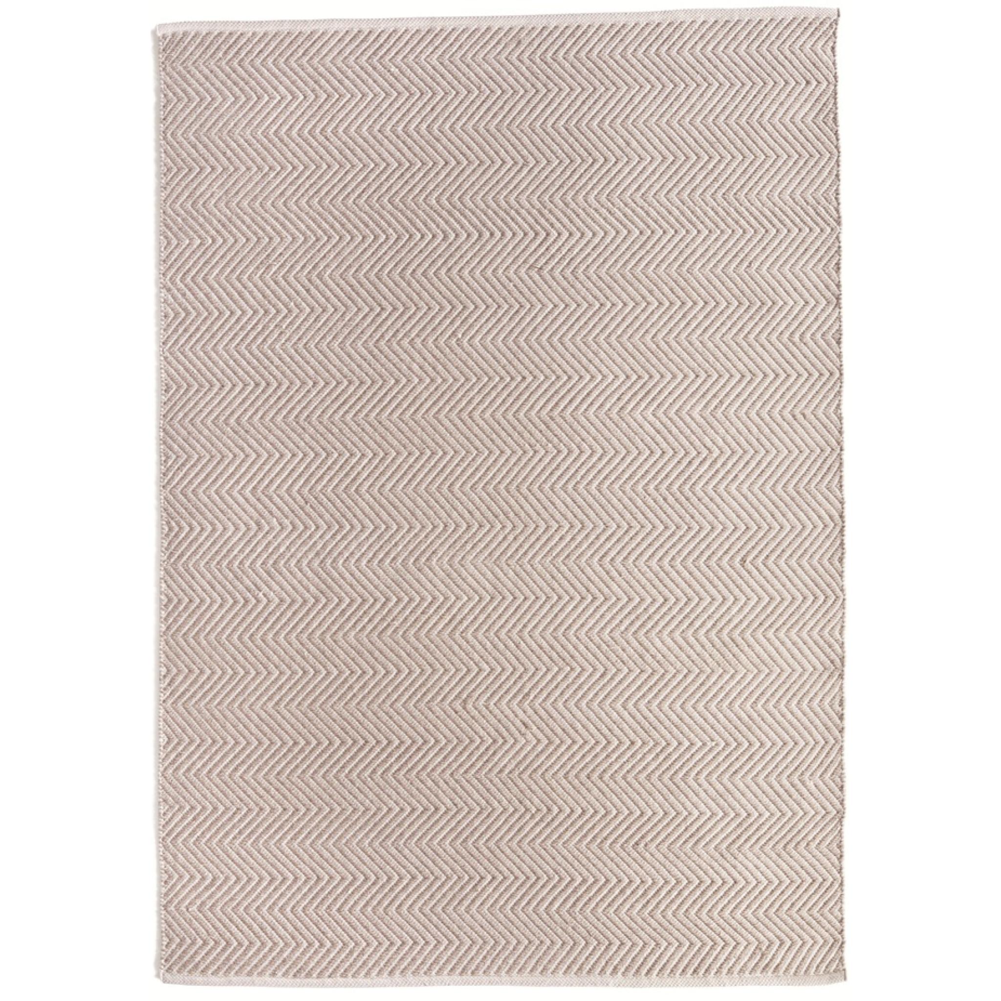 Hug Rug Woven Washable Reversible Herringbone Outdoor Indoor Rug in Natural Medium 120x170 cm (4'x5'6")