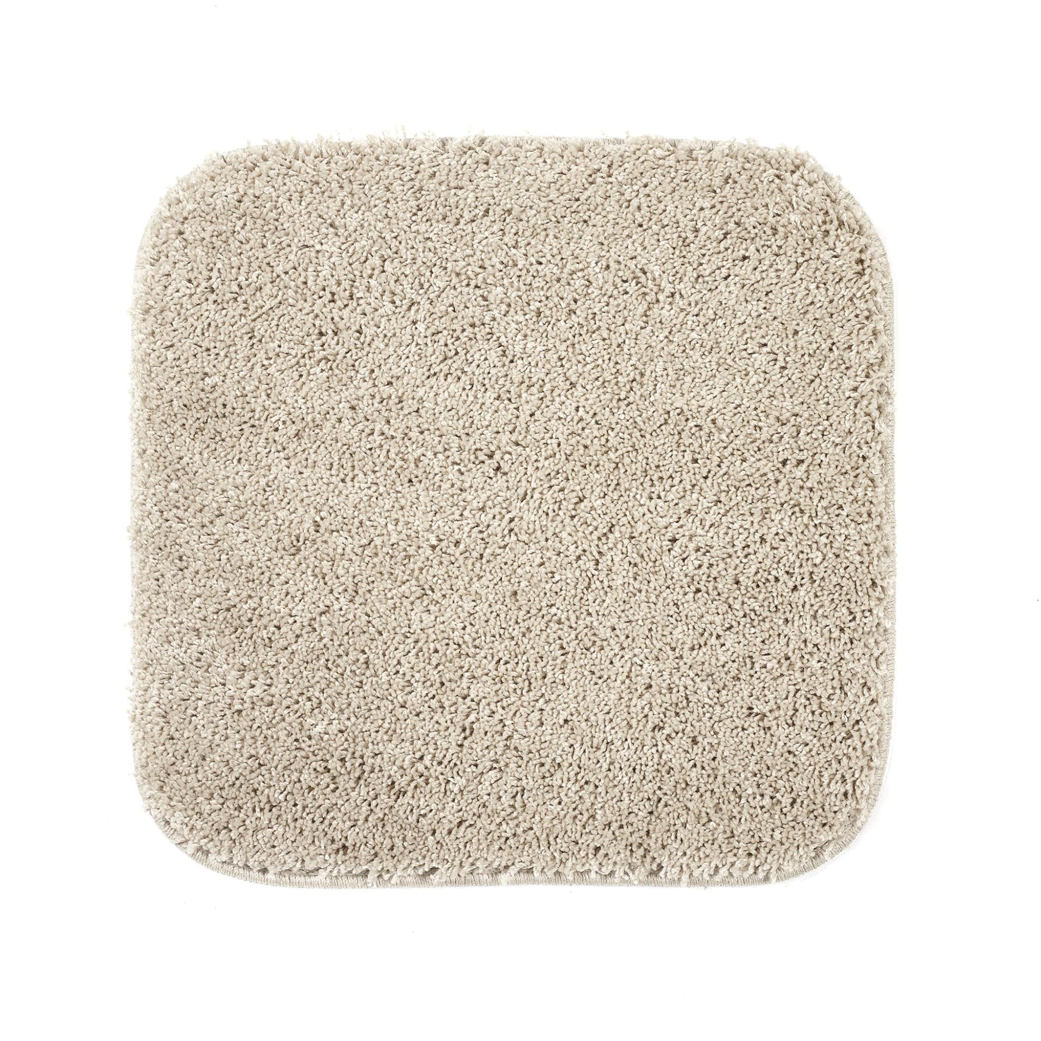 Buddy Bath Washable Shaggy Mats Non-Slip Rug in Beige Square 50x50 cm