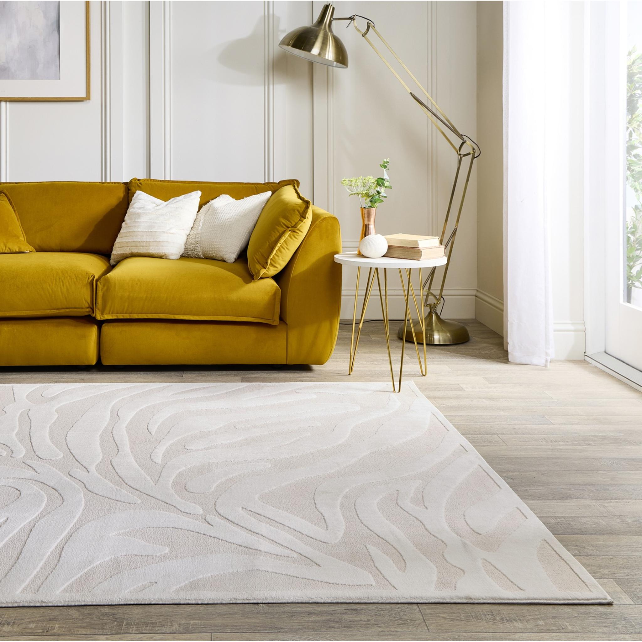 White Sands Dune Cream Modern Scandi Rug by Origins Small 80x150 cm (2'6"x5')