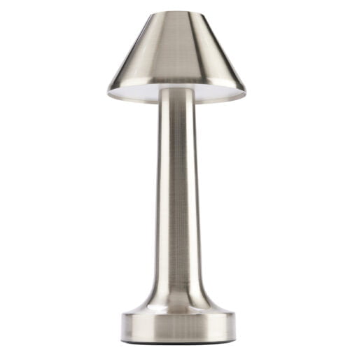 Deca 843001S Cordless Silver Table Lamp 23cm / 9″