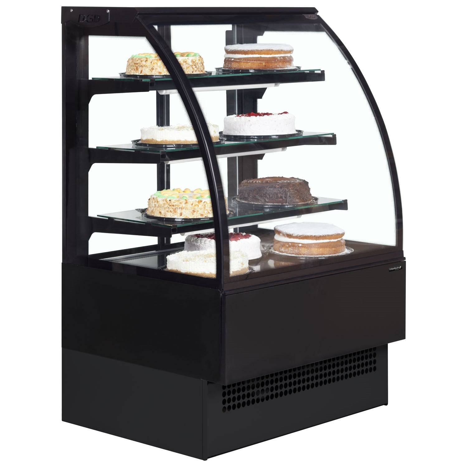 Tefcold EVO1502 Curved Glass Black Patisserie Food Display 1500mm