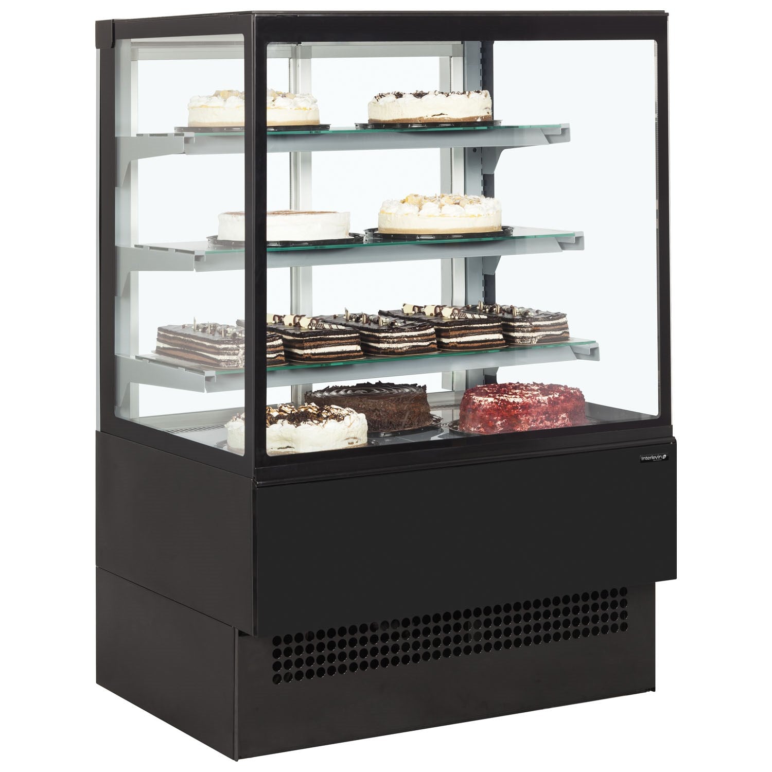 Tefcold EVOK1802 Flat Glass Black Patisserie Food Display 1800mm