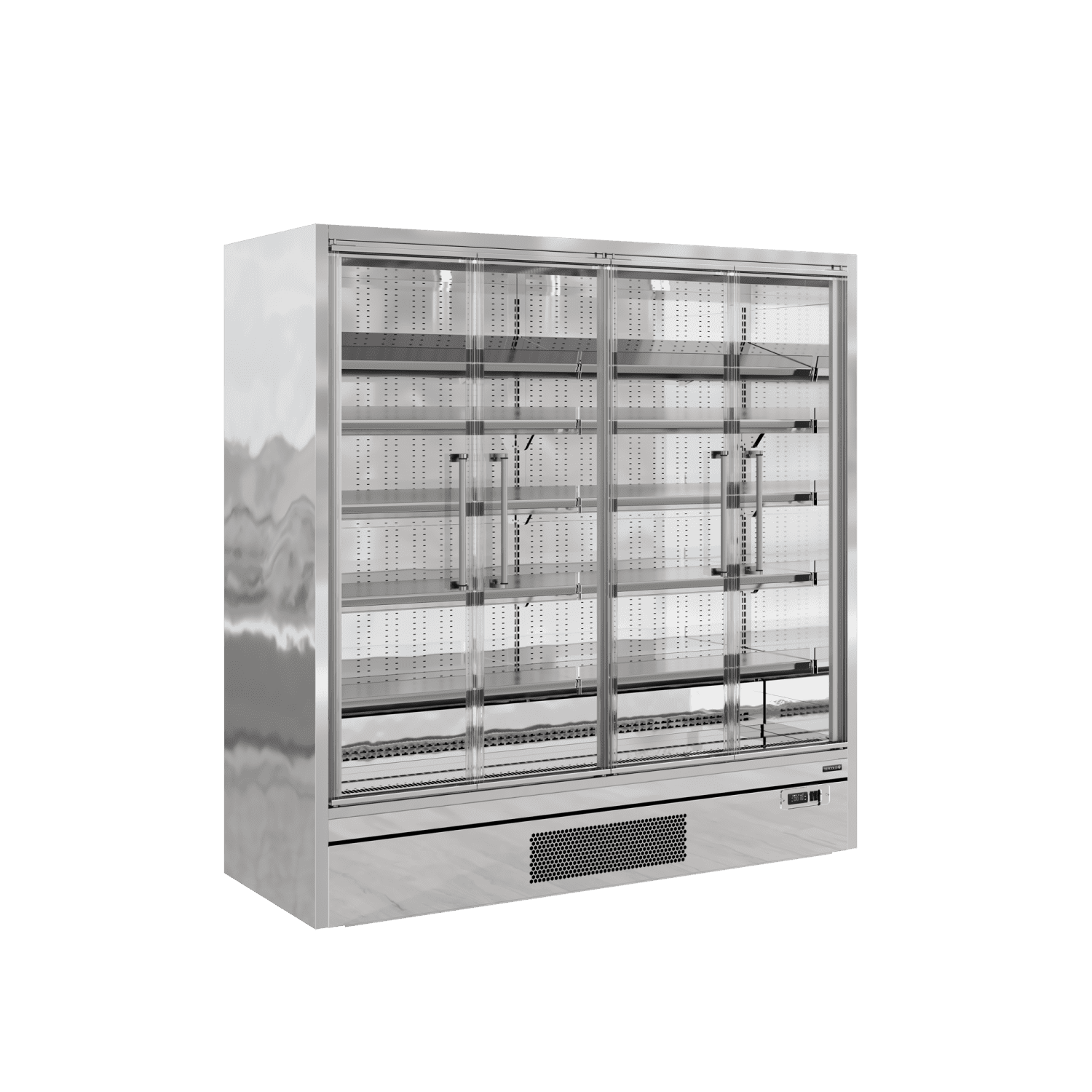 Tefcold Galaxy+ GP20FGD SS Door Front 5 Tier Stainless Steel Chilled Multideck 1955mm