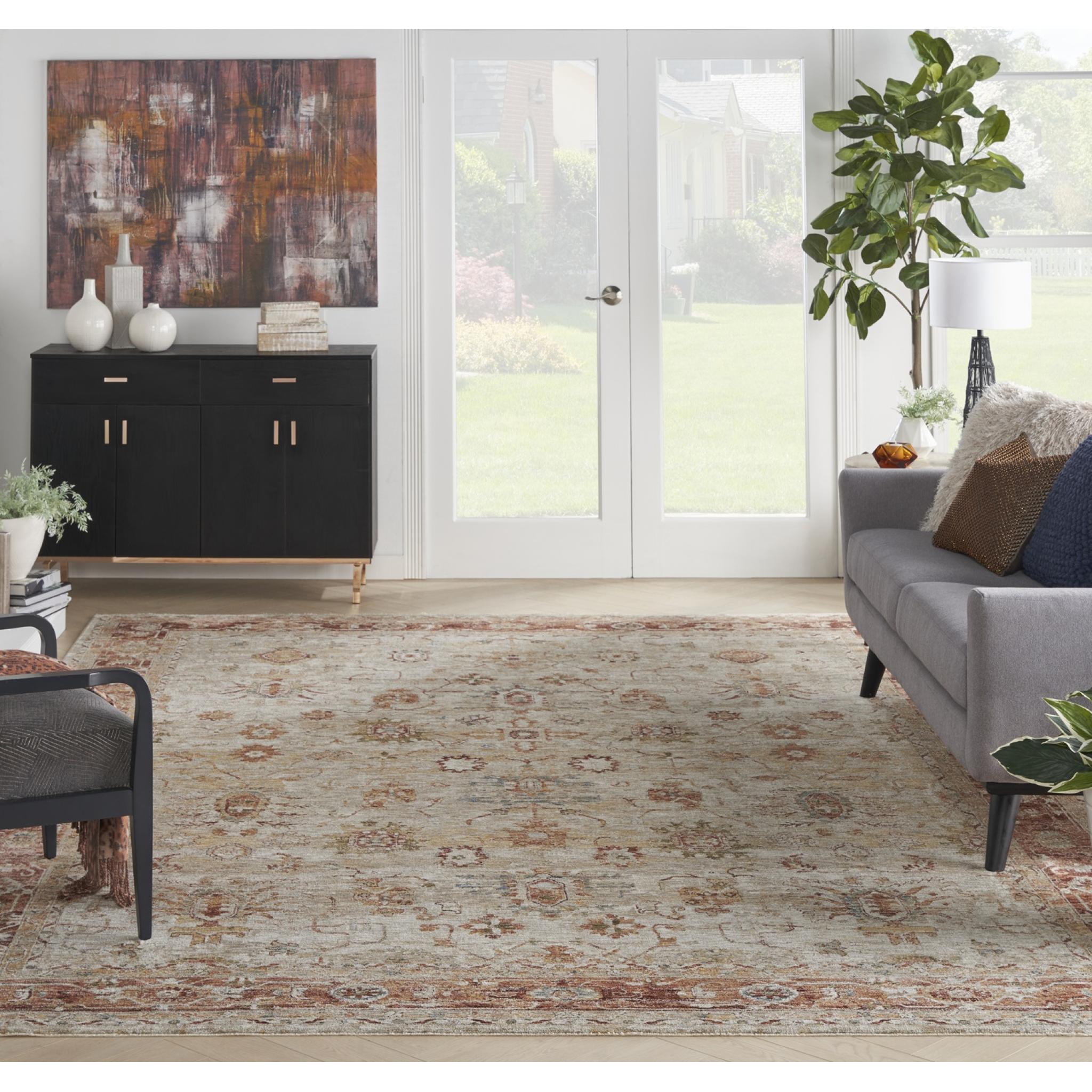 Sahar Traditional Elegance Persian Vintage Floral SHR02 Ivory Rug 282x382 cm (9'3"x12'7")