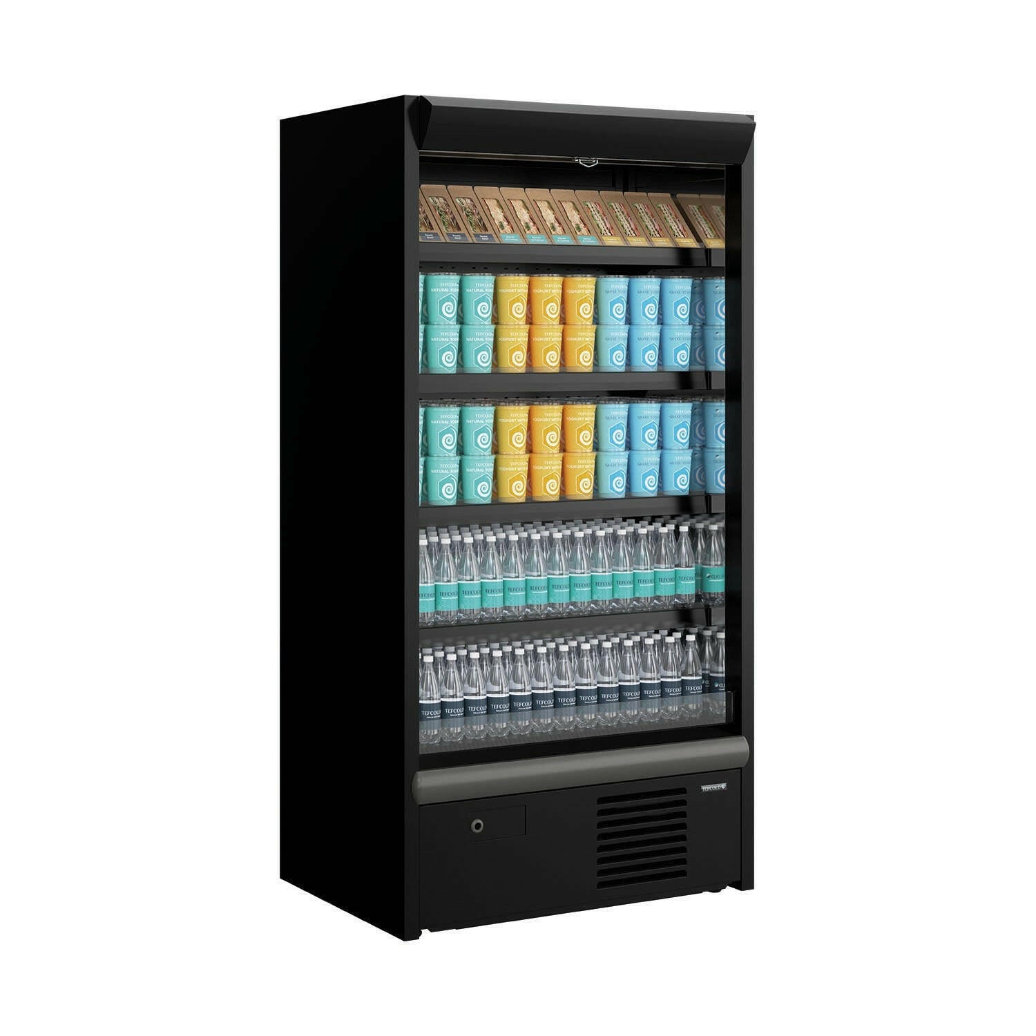 Tefcold Galaxy+ GP10 Black Open Front 5 Tier Chilled Multideck 1022mm
