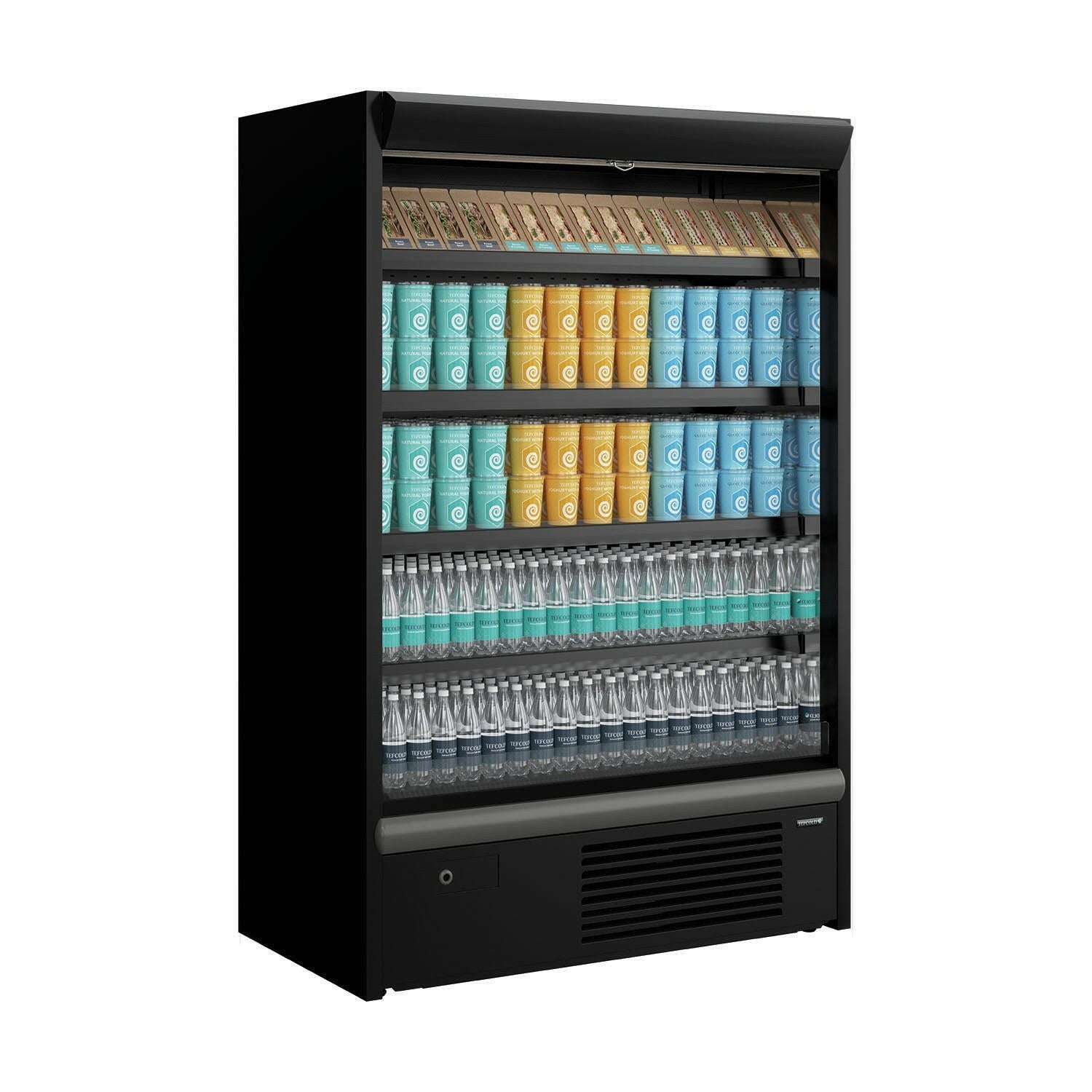 Tefcold Galaxy+ GP14 Black Open Front 5 Tier Chilled Multideck 1344mm