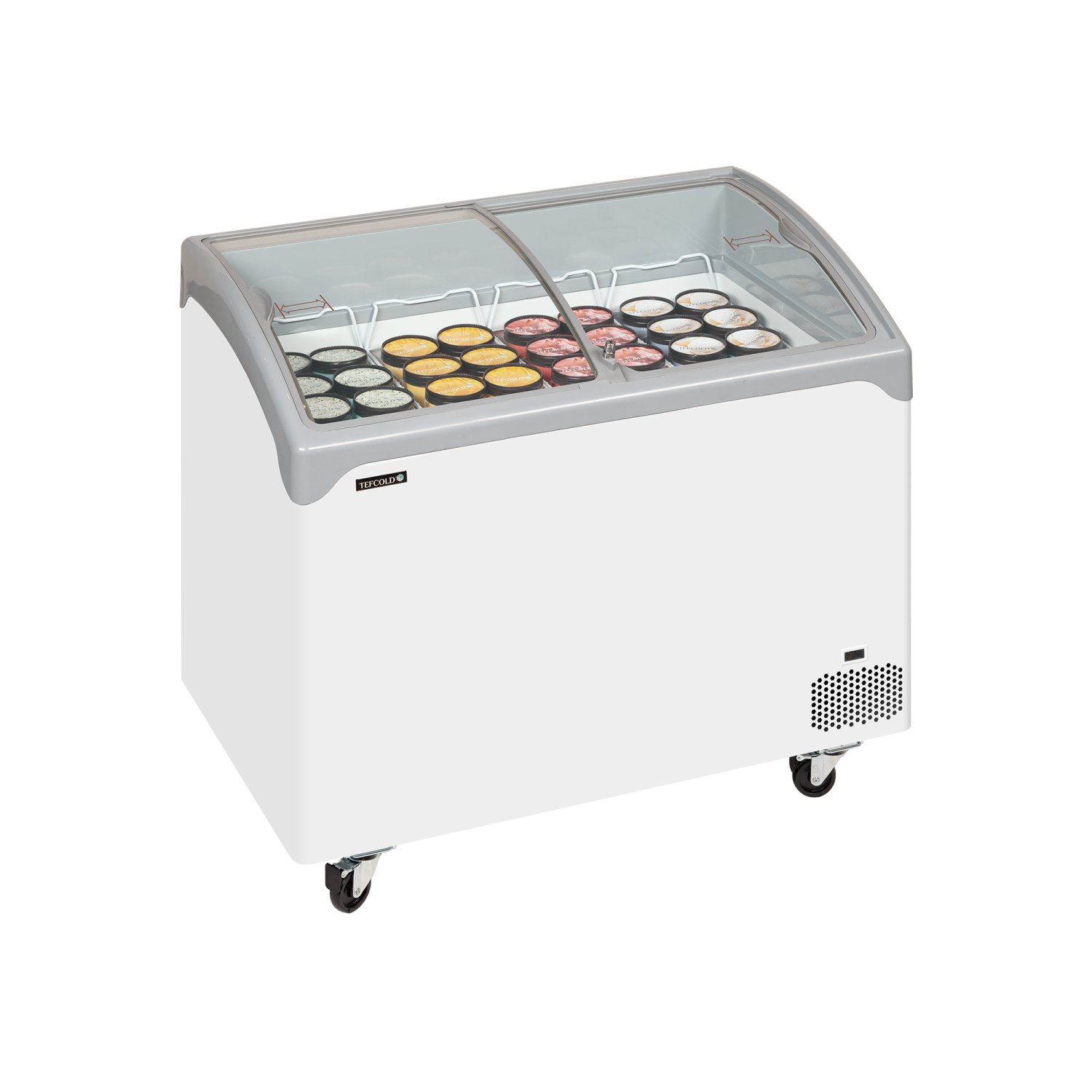 Tefcold NIC301SCEB Curved Lid White Chest Freezer 286 Litres