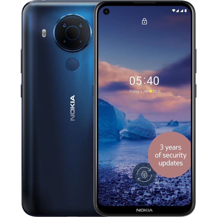 Nokia 5.4 Mobile Phone 4G 6.39 Inch Smartphone Dual SIM 64GB Polar Night Blue