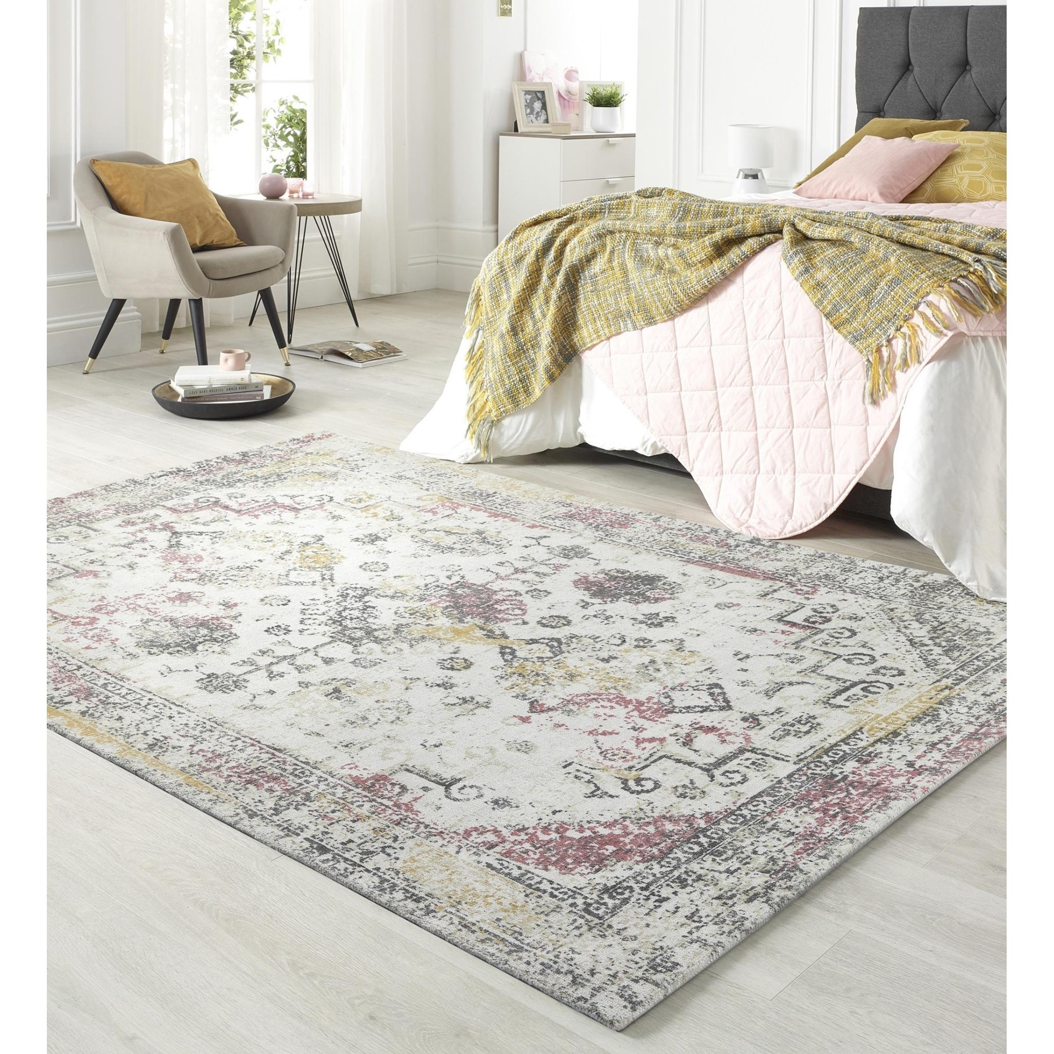 Origins Vogue Traditional Vintage Look Rug in Pink Ochre Large 160x230 cm (5'3"x7'7")
