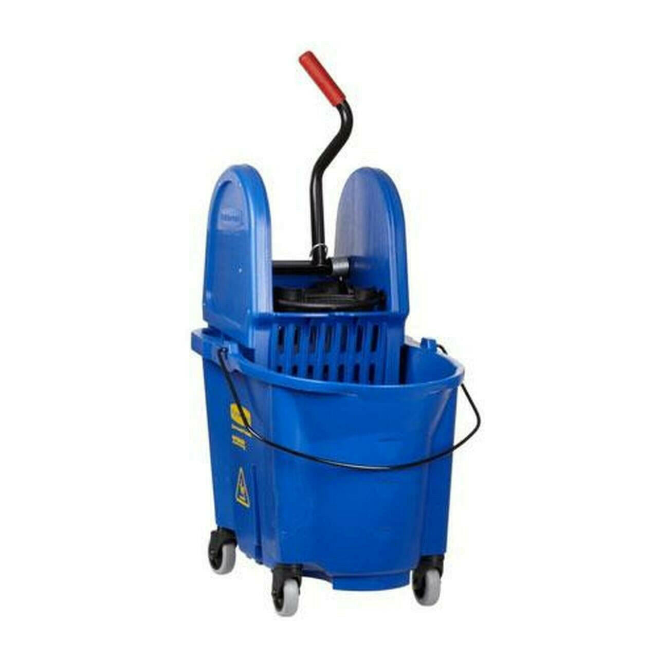 Rubbermaid Blue Bucket Wavebrake Down Press Combo