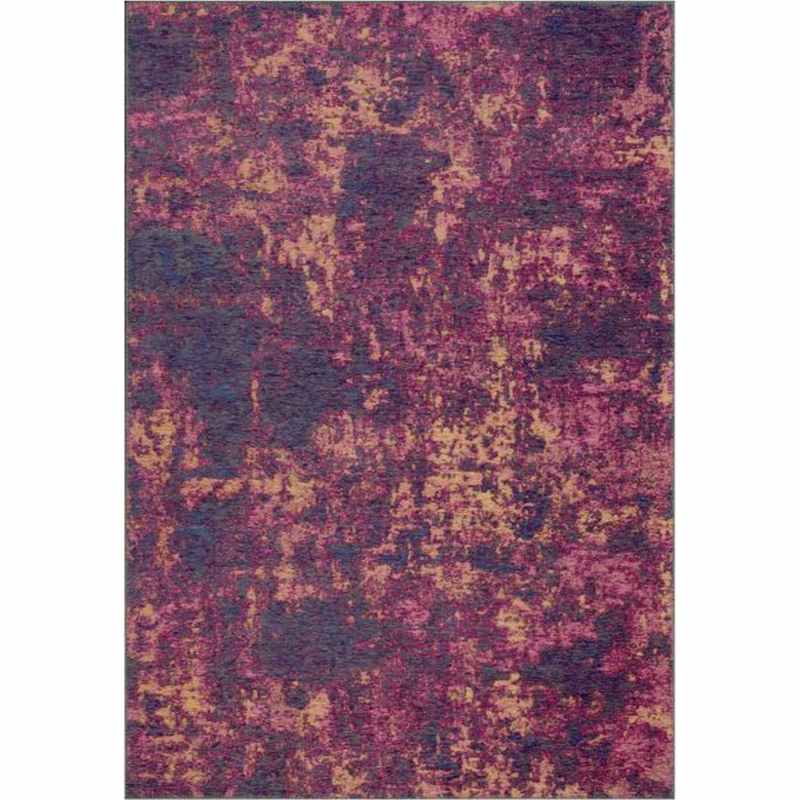 Bruges Abstract Rugs 97003 8005 in Pink Orange Cotton Chenille