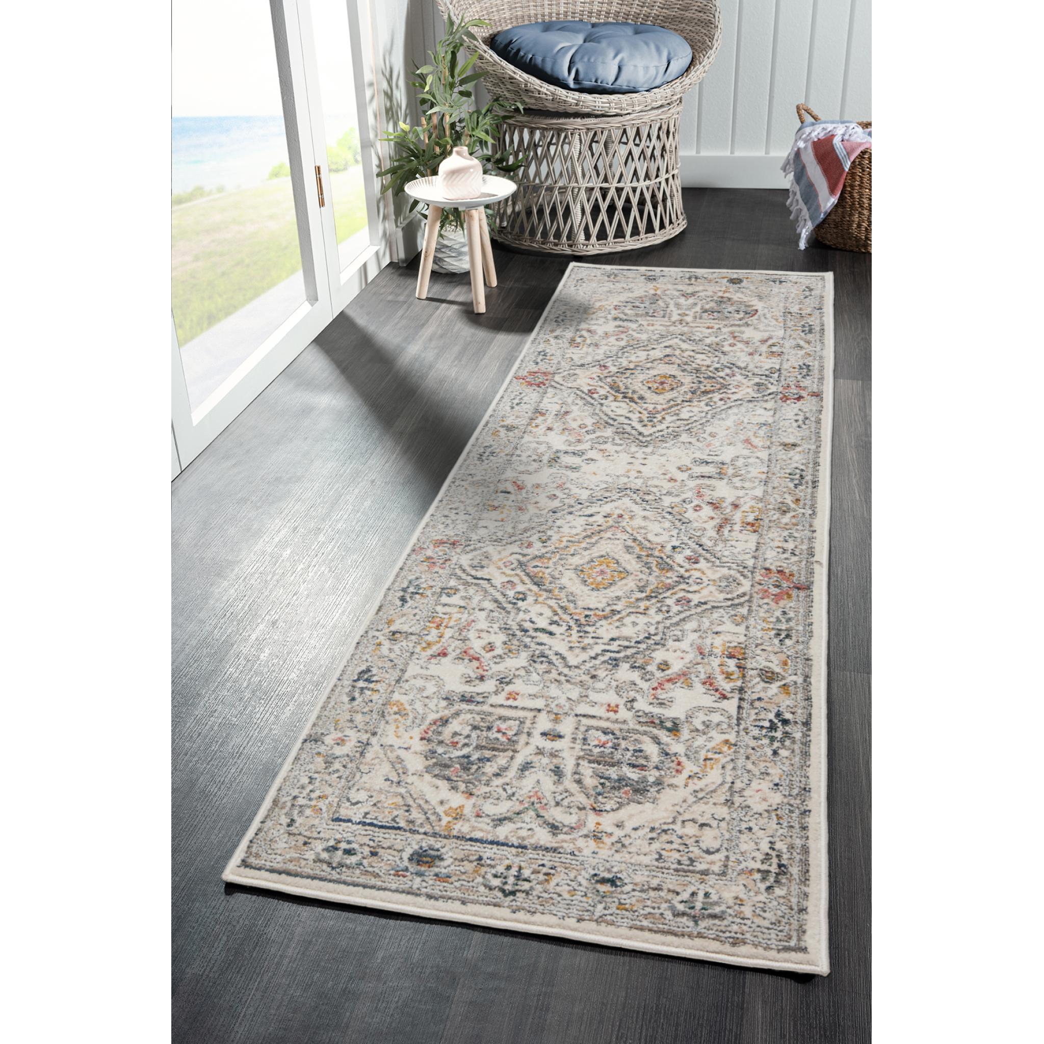 Nova Sadie Cream Traditional Persian Rug Hallway Runner 66x220 cm (2'5''x7'3'') Runner