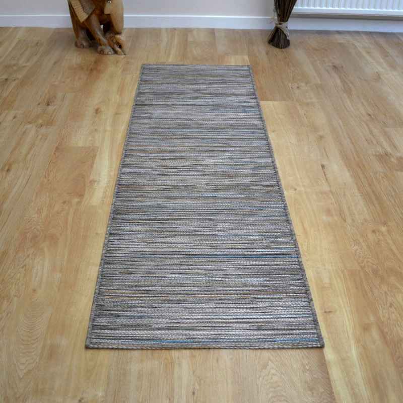 Brighton Indoor Outdoor 98122 2001 Runner Rugs in Beige Blue