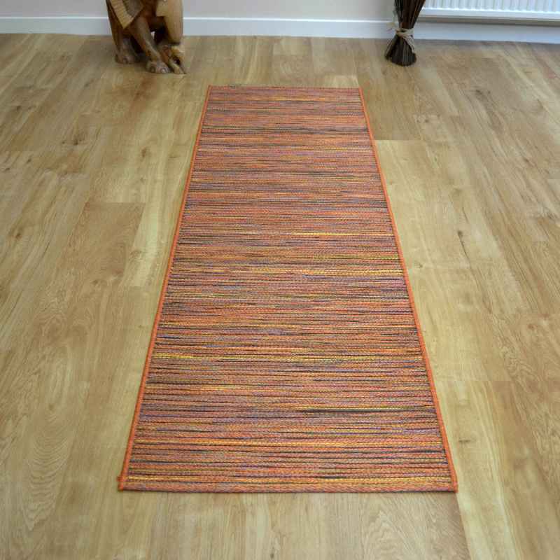 Brighton Indoor Outdoor 98122 8000 Runner Rugs in Orange Multi