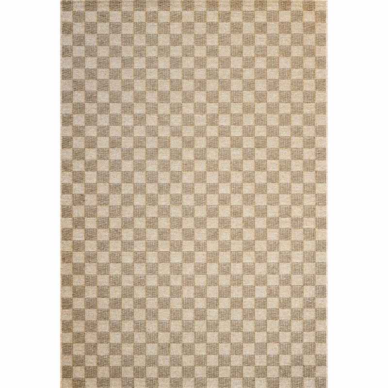 High Line Modern Wool Geometric Rugs 99041 8007 in Brown